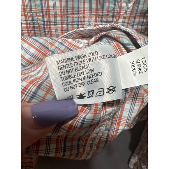 Orvis Men Active Fit Zipper Pocket Button Down Shirt Size L Plaid Long Sleeves - Picture 9 of 11